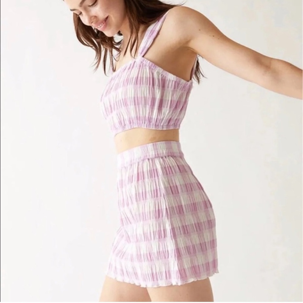 Kendall & Kylie Gingham Skirt & Crop Set